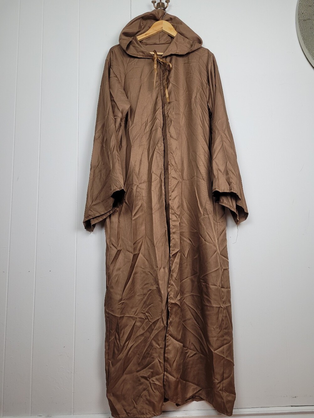 Unbranded Hooded Brown Full Length Costume Robe Cloak